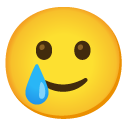 uśmiechnięta buźka ze łzą — emotka w stylu Google (Android), Noto Emoji