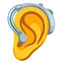 ucho z aparatem słuchowym — emotka w stylu Google (Android), Noto Emoji