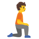 klęcząca osoba: zwrócony w prawo — emotka w stylu Google (Android), Noto Emoji
