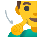 głuchy mężczyzna — emotka w stylu Google (Android), Noto Emoji