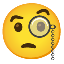 twarz z monoklem — emotka w stylu Google (Android), Noto Emoji