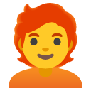 dorosły: rude włosy — emotka w stylu Google (Android), Noto Emoji