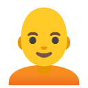 dorosły: łysy — emotka w stylu Google (Android), Noto Emoji