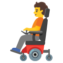 osoba na elektrycznym wózku inwalidzkim — emotka w stylu Google (Android), Noto Emoji
