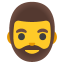 mężczyzna z brodą — emotka w stylu Google (Android), Noto Emoji
