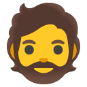 osoba z brodą — emotka w stylu Google (Android), Noto Emoji