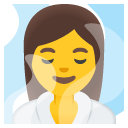 kobieta w zaparowanym pomieszczeniu — emotka w stylu Google (Android), Noto Emoji