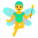 mężczyzna wróżka — emotka w stylu Google (Android), Noto Emoji