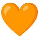 pomarańczowe serce — emotka w stylu Google (Android), Noto Emoji