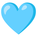 jasnoniebieskie serce — emotka w stylu Google (Android), Noto Emoji