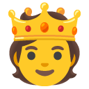 osoba w koronie — emotka w stylu Google (Android), Noto Emoji