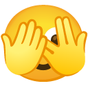twarz z podglądającym okiem — emotka w stylu Google (Android), Noto Emoji