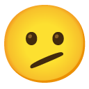 twarz z ukośnymi ustami — emotka w stylu Google (Android), Noto Emoji
