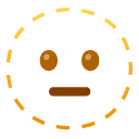 twarz otoczona linią przerywaną — emotka w stylu Google (Android), Noto Emoji