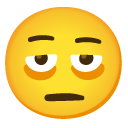 twarz z workami pod oczami — emotka w stylu Google (Android), Noto Emoji