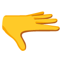 dłoń skierowana w dół — emotka w stylu Google (Android), Noto Emoji