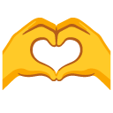 dłonie tworzące serce — emotka w stylu Google (Android), Noto Emoji