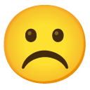 zachmurzona twarz — emotka w stylu Google (Android), Noto Emoji