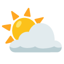 słońce zza chmury — emotka w stylu Google (Android), Noto Emoji