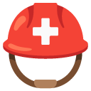 kask z krzyżykiem — emotka w stylu Google (Android), Noto Emoji