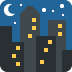 noc z gwiazdami — emotka w stylu X (Twitter), Twemoji