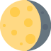 zanikający księżyc między pełnią a ostatnią kwadrą — emotka w stylu X (Twitter), Twemoji