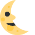 ostatnia kwadra księżyca z twarzą — emotka w stylu X (Twitter), Twemoji