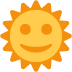 słońce z twarzą — emotka w stylu X (Twitter), Twemoji