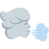 dmuchająca twarz wiatru — emotka w stylu X (Twitter), Twemoji