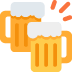 stukające się kufle piwa — emotka w stylu X (Twitter), Twemoji