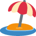 parasol na plaży — emotka w stylu X (Twitter), Twemoji
