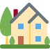 dom z ogrodem — emotka w stylu X (Twitter), Twemoji