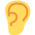 ucho — emotka w stylu X (Twitter), Twemoji
