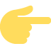 dłoń z palcem wskazującym w prawo — emotka w stylu X (Twitter), Twemoji