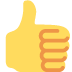 kciuk w górę — emotka w stylu X (Twitter), Twemoji