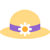 kapelusz damski — emotka w stylu X (Twitter), Twemoji