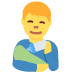 mężczyzna karmiący niemowlę — emotka w stylu X (Twitter), Twemoji