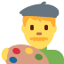mężczyzna artysta — emotka w stylu X (Twitter), Twemoji