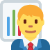 mężczyzna pracownik biurowy — emotka w stylu X (Twitter), Twemoji