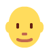 mężczyzna: łysy — emotka w stylu X (Twitter), Twemoji