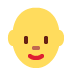 kobieta: łysy — emotka w stylu X (Twitter), Twemoji