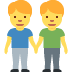 dwóch mężczyzn trzymających się za ręce — emotka w stylu X (Twitter), Twemoji