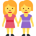 kobiety trzymające się za ręce — emotka w stylu X (Twitter), Twemoji