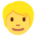 osoba z włosami blond — emotka w stylu X (Twitter), Twemoji