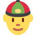 osoba w chińskiej czapce — emotka w stylu X (Twitter), Twemoji