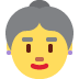 starsza kobieta — emotka w stylu X (Twitter), Twemoji