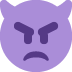 zagniewana twarz z rogami — emotka w stylu X (Twitter), Twemoji