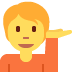 osoba z wystawioną dłonią — emotka w stylu X (Twitter), Twemoji