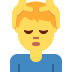 mężczyzna podczas masażu — emotka w stylu X (Twitter), Twemoji