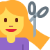 kobieta podczas strzyżenia — emotka w stylu X (Twitter), Twemoji
